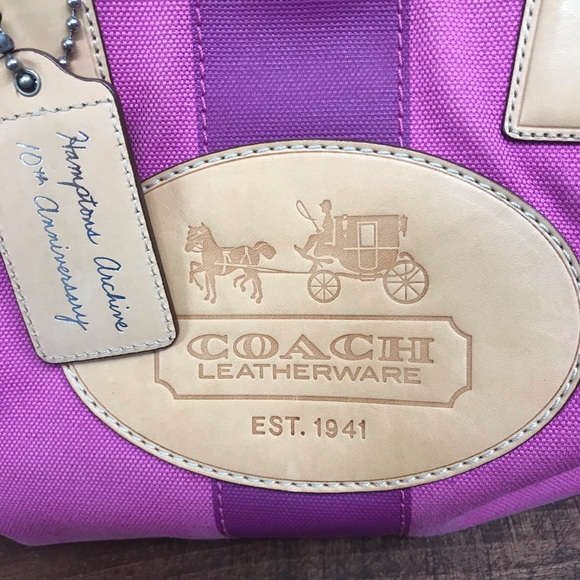 Authentic Coach Pink Hampton Archive 10th Edition - Picture 7 of 13